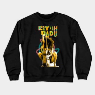 Erykah Badu | Vintage RNB Playing The Guitar Crewneck Sweatshirt